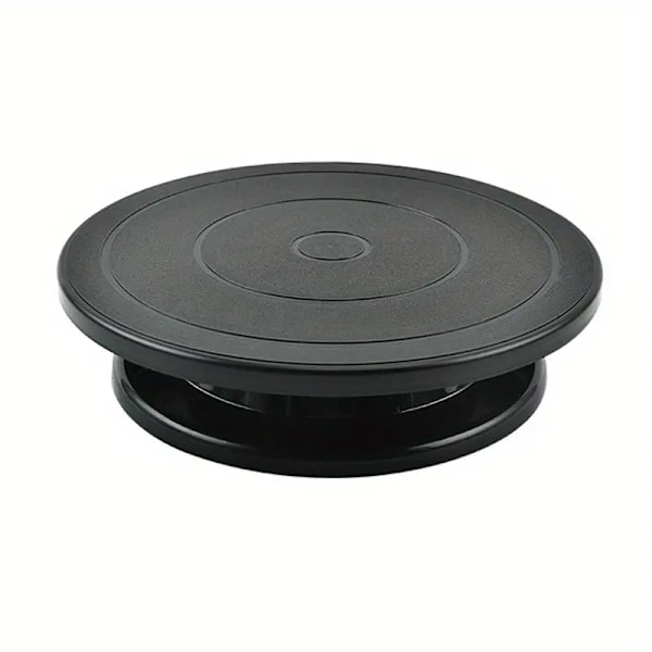 1 bit tårtfat 11,5 tum roterande dessertdisplayställ Kökstillbehör Black Cake Turntable Bulk