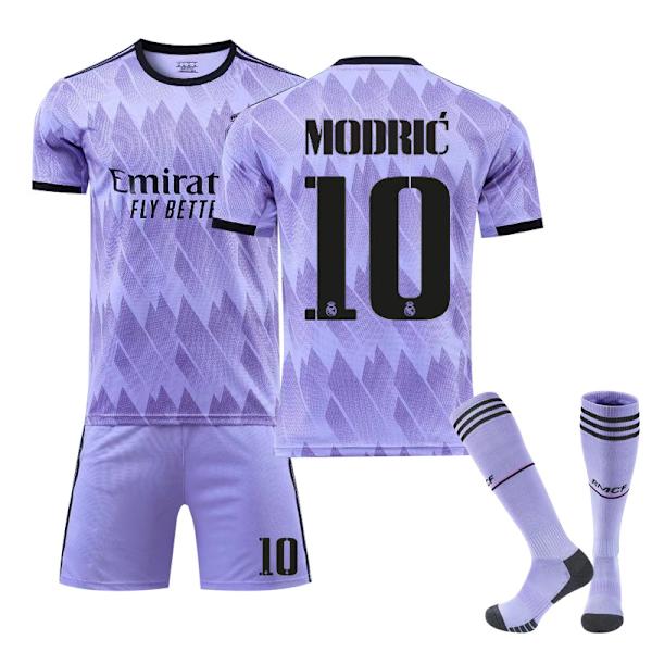 2223 Real Madrid hjemme- og bortedrakt nr. 7 Mbappe drakt 9 Benzema nr. 10 utenlandsk handel fotballuniformsett K1 No.10 M