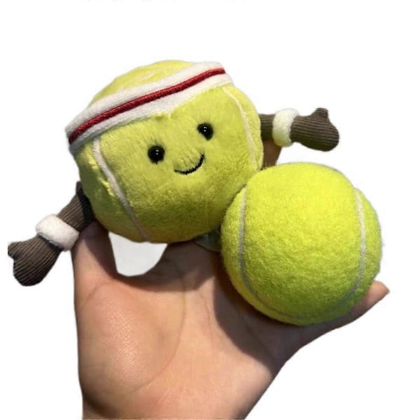 Morsom Sports Tennis Dukke Ball Dukke Kamerat Gave Gutt Dukke Plysj Leke