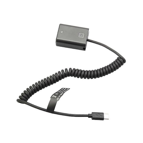 NP-FW50 Dummy Batteri PD Type-C Kobling til ZV-E10 A7 A7R/S/M A7II A7S2 A7M2 A7R2 A6500 NEX5 NEX7 -