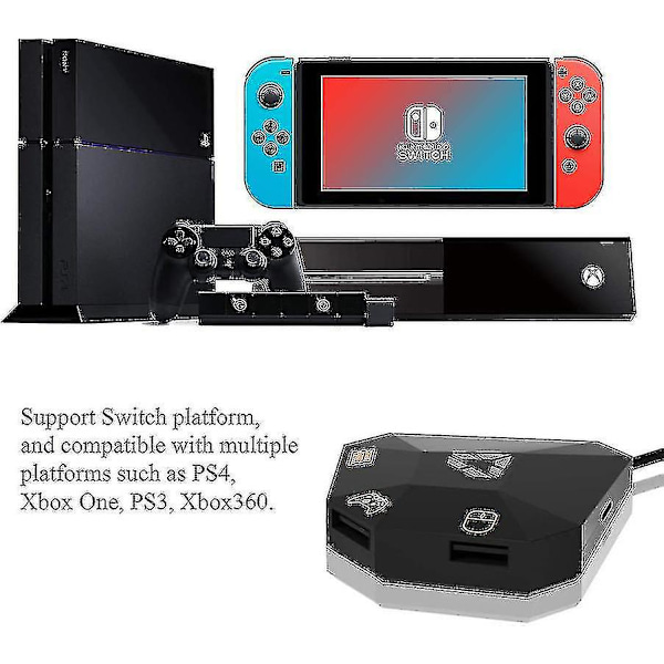 Tastatur- og musadapter for Nintendo Switch/ PS4/ Ps3/ Xbox One/ Xbox 360-konverter