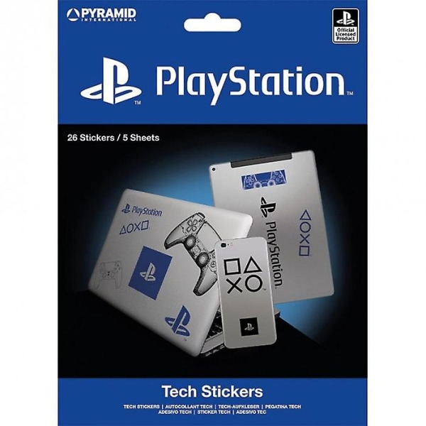 Playstation Logo Tech Stickers (paket med 26)