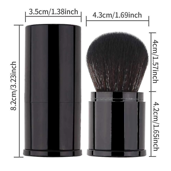 Infällbar Makeup Brushpowder Brushes Foundation Travel Foundation Brush För Blush Bronzer & Powde