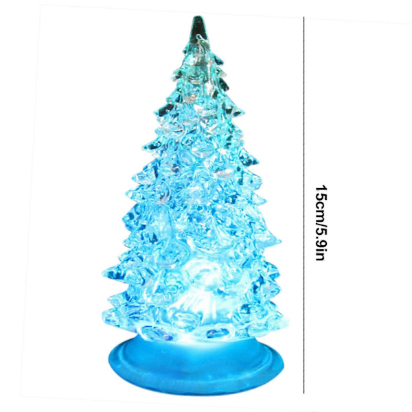 Julepyjamas for familien Juletre Fargerik LED Nattlys Juledekorasjon 2C Plus Bunn 15 Cm