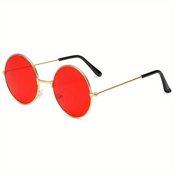 Røde runde solbriller