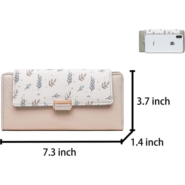 Naisten lompakko Simple Print Fashion Suurikapasiteettinen lompakkokytkin