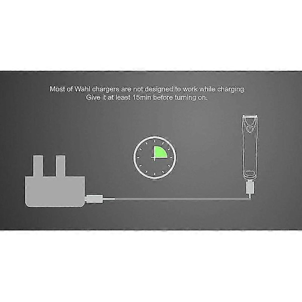 2.4V 3.6V Oplader EU Stik Strøm Adapter Elektrisk Oplader kompatibel med Voksne, Børn, Kæledyrs Klippere