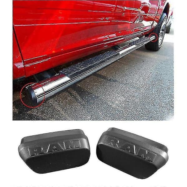 Side Step End Caps for Crew Cab, Tubular, 2013-2018 Dodge Ram 1500 2500