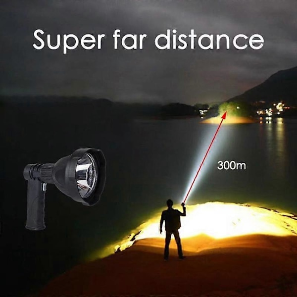 Barsinfi pol LED Käsikäyttöinen Spottivalo USB Ladattava Leirintä Metsästys Taskulamppu