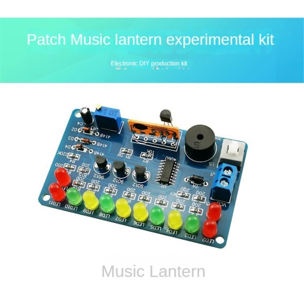 CD4060 SMD Musikk Lykta Krets Kit Musik Ljus Kretskort Elektronisk DIY Färdighetsträning In-Line SMD Lödning Kit