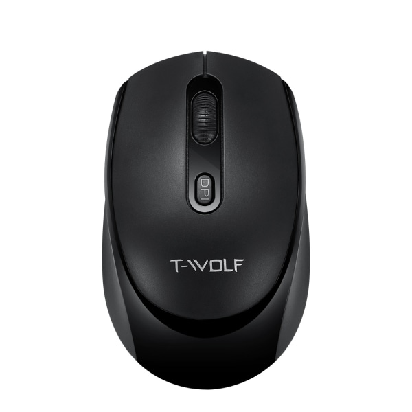 1st trådlös mus, 2,4G bärbar ergonomisk mus, sladdlös mus för bärbara datorfönster (svart)