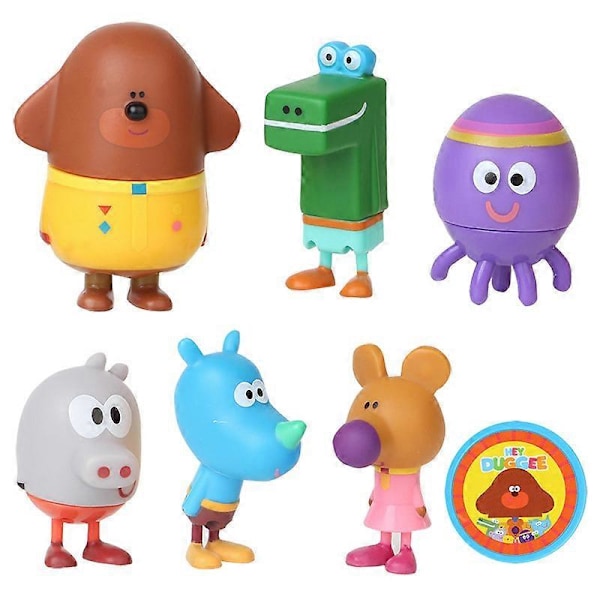 Hey Duggee Serie Anime Actionfigur PVC Skrivebordsbil Ornament Fødselsdagsgave til Børn Fans