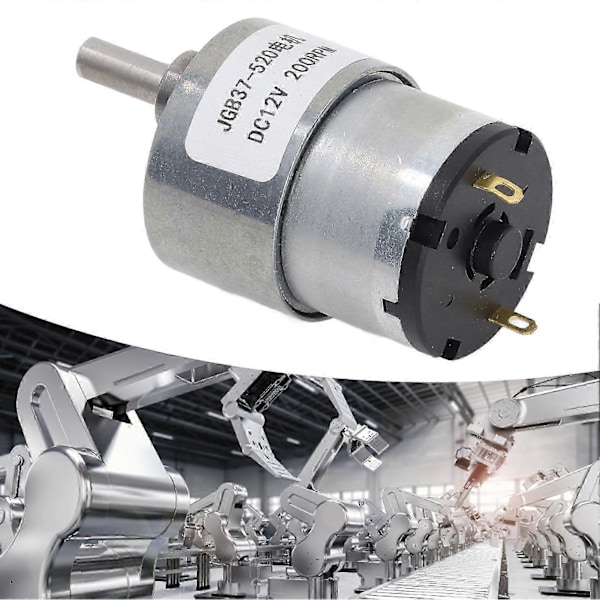 Växelmotor DC 12V Hastighetsreducerande Växelmotor med Hall-enkoder för Robotutrustning 200rpm