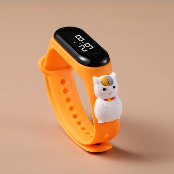 Watch--Waterproof Touch Watch (Orange Lucky Cat)