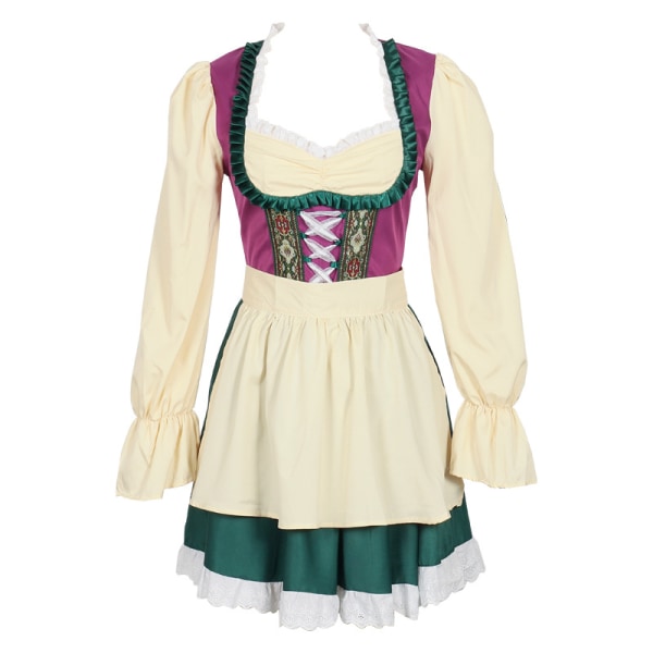 Kvinders Oktoberfest Kostumer Pige Kjoler Maid Outfits green XL