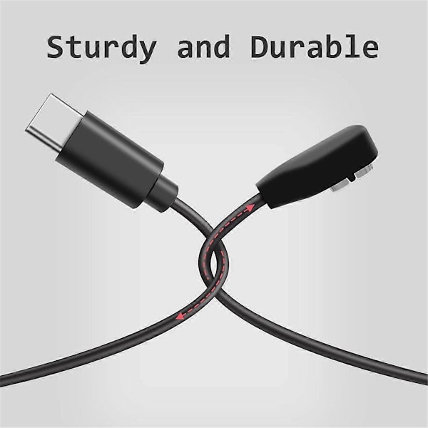 1 meter Ladekabel for AfterShokz Aeropex AS800 / Shokz OpenRun Pro/OpenRun/OpenRun Mini Hodetelefoner