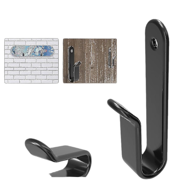 2 st horisontella snowboardväggfästen, snowboardförvarings skateboardväggfäste displayställ, snowboarddisplay väggfäste 10*2CM