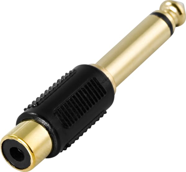 Multimedieadapter, RCA hun til 6,3 mm han, mono
