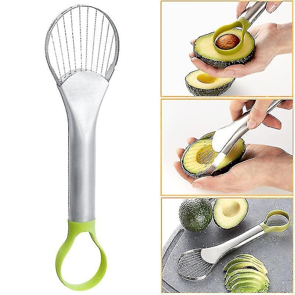 Multifunktionel 2 i 1 Avocado Cutter Slicer Peeler Scoop Slices Køkkenredskaber