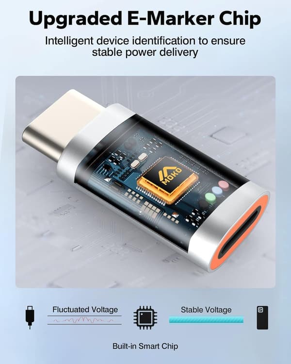 2025 Seneste Model USB C Hun til Lightning Han Adapter & Lightning Hun til USB C Han Adapter Til iPhone 15/14/13/iPad/AirPods/MacBook