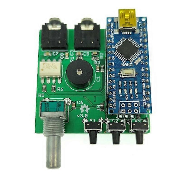 Öppen CW Keyer MK2 Färdig med Aluminiumskal CW Keyer MK2 KIT CW Hastighet Justerbar Från 1 till 999 WPM