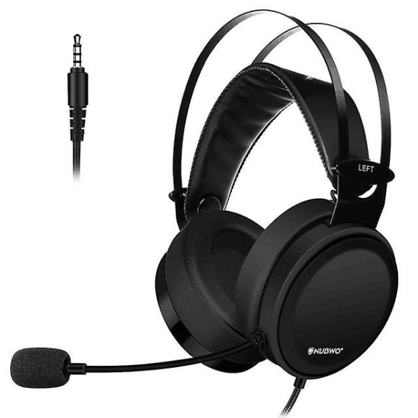 Hjerne Headset Headset Headset Gaming Headset med mikrofon øremuffe (sort)