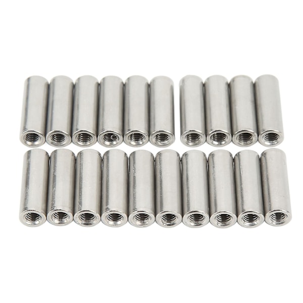 M6 Female Thread Coupling Nut Kit 20Pcs Rustproof Stainless Steel Maintenance Tools