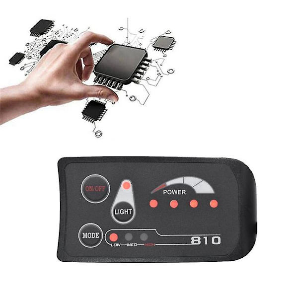 5PIN S810 E-cykelmätare LED-display IP65 36V UART för elcykel Elcykelmätare(36V)