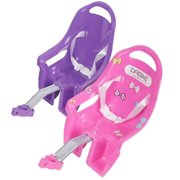 Universal Doll Bike Seat With Stickers Diy Decal Girls Kids Bike Accessories,pink