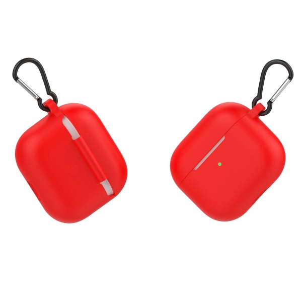 Skyddande fodral för 4 Pro-hörlurar, Bluetooth-hörlurar, integrerat hörlursfodral, rött