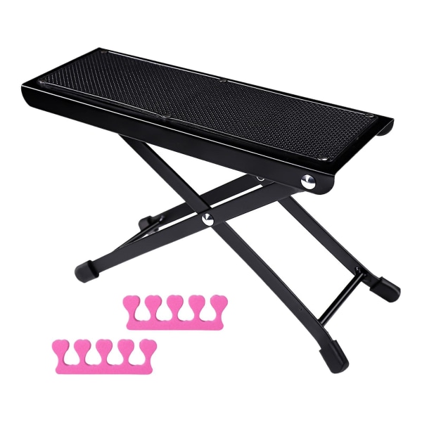 Pedicure Foot Rest Guitarists Foot Stool Beauty Pedicure Nail Pedal Non Slip Adjustable Angles Toenails Rest Cushion For Home