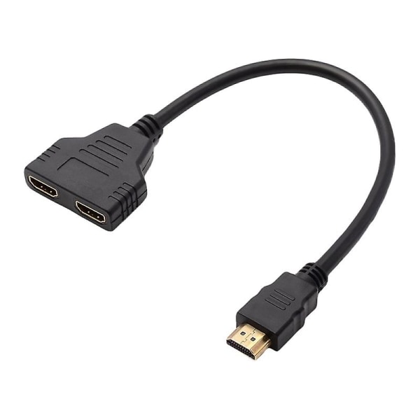 HDMI splitter en i to 1 ind og 2 ud computer TV HD kabel