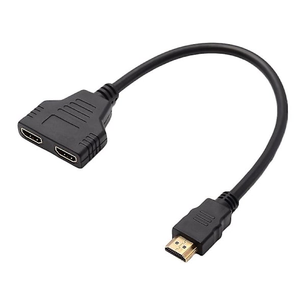HDMI-splitter, en til to, 1 ind og 2 ud computer TV HD-kabel