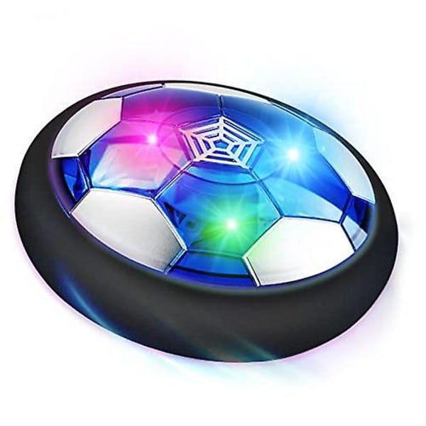 Hover fotball, oppladbar luftkraft flytende fotball med LED-lys, innendørs utendørs sportsball 18 cm