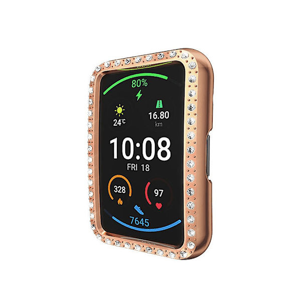 Färgglad Rhinestone Bumper Hybrid Skal PC Klockskyddsfodral för Huawei Watch Fit Smart Band Skydd