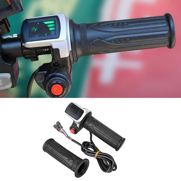 Universal Elektrisk Cykel Gashåndtag Med Lcd Display Håndtag Gashåndtag Til 36v Twist Throttle Scooter E-