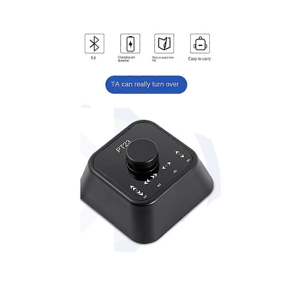 Trådløs sidevenderpedal, oppladbar trådløs fotbryter for nettbrett, smarttelefon, elektronisk musikk