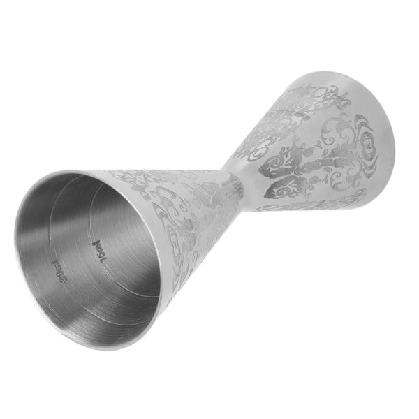 Dobbelthodet cocktailmåler integrert bartender målekopp gravert rustfritt stål målebeger for hjemmebar 30ml 45ml