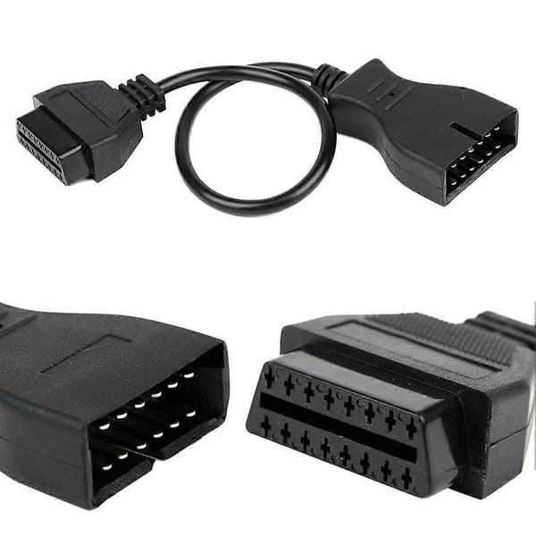 12-bens til 16-bens OBD2 Diagnostisk Konverter Adapterkabel Linjeforbindelse til GM