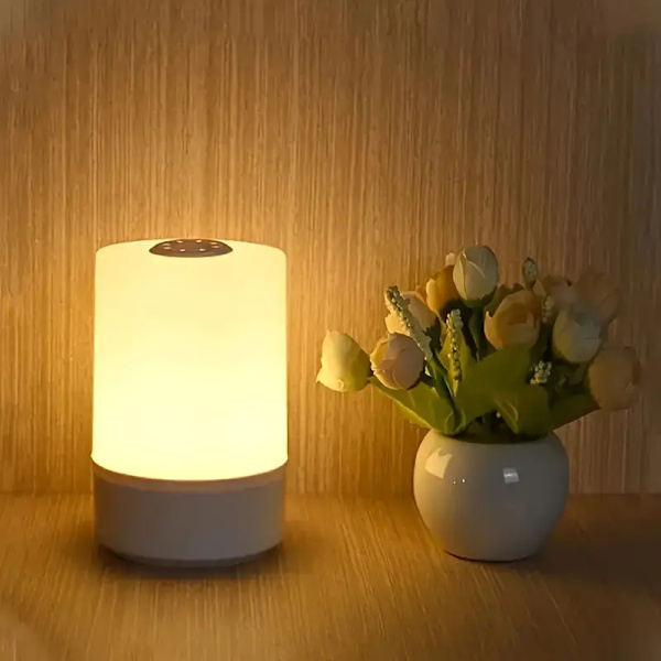 Alsidig LED-natlampe med justerbar lysstyrke - USB-drevet, perfekt til soveværelse og kontorlæsning, inklusive poleret finish og anime-tema.
