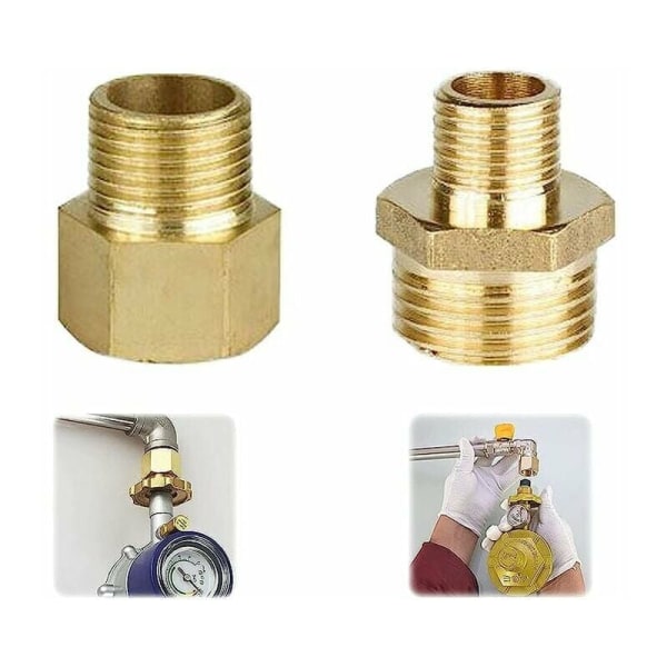 Gasflaskeforbindelsesadapter 2 stk.
