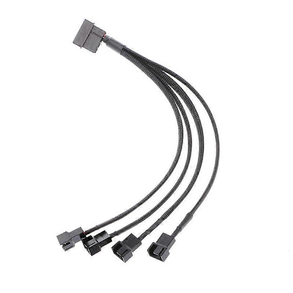 Y-jakaja 4x 3-Pin/4-Pin PWM-tuulettimen kaapeli 4-Pin Molex -liittimeen CPU 3P 4P -virtakaapeli
