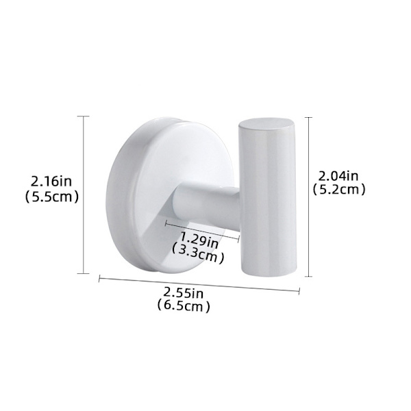2-pack Wall Hooks - White Self-Adhesive Hooks