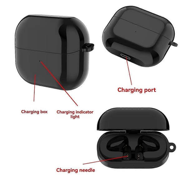 Galaxy Buds3 Bluetooth-hodetelefoner Ladeboks Svart