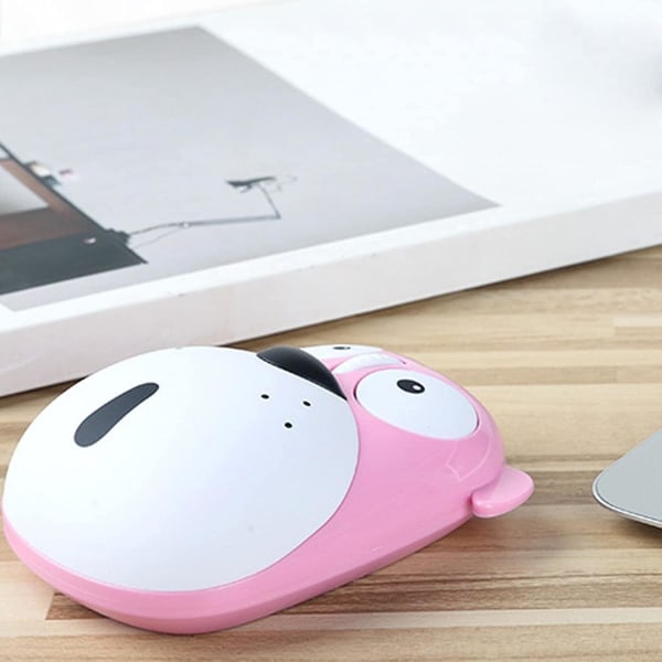 2,4g hundformad trådlös mus med nano lättviktsdjur USB mottagare 1200dpi tecknad trådlös mus för bärbar dator - rosa