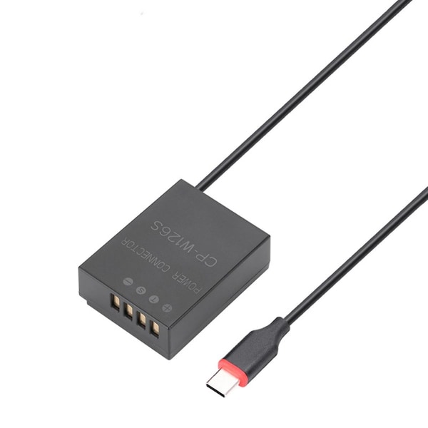 Type USB C NP-W126S Dummy Batteri DC Strømadapter for X-T1 X-S10 X-T30 II X-T20 X-T10 X-T200 Ca