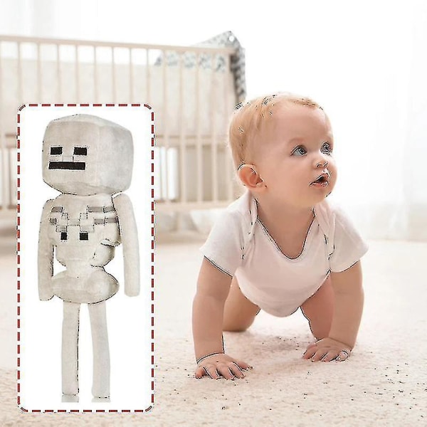 Minecraft Skeleton Pehmo-nukke täytetty lelu Erittäin pehmeä nukke syntymäpäivälahja lapsille