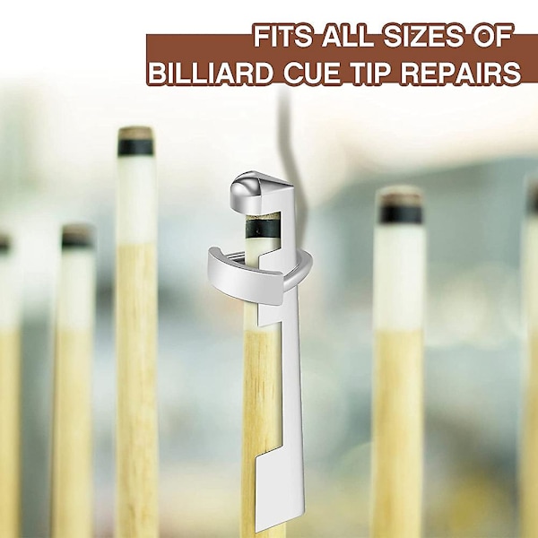 Biljardköklämma 3 st Pool Cue Tip Clamp Alloy Cue Stick Tip Reparationssats för Biljardbord Cue T