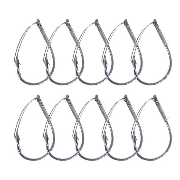 10 stk./Æske Wacky Rig Kroge i Højt Kulstofstål Weedless Modhager Fiskekrog Bred Gab Krog Bas Enkelt Orm Krog Lokkemad Holder Pesca
