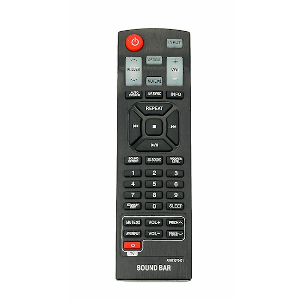 Fjernkontroll AKB73575401 for L/G Sound Bar Nb2430A Nb4540 Erstatningsfjernkontroll